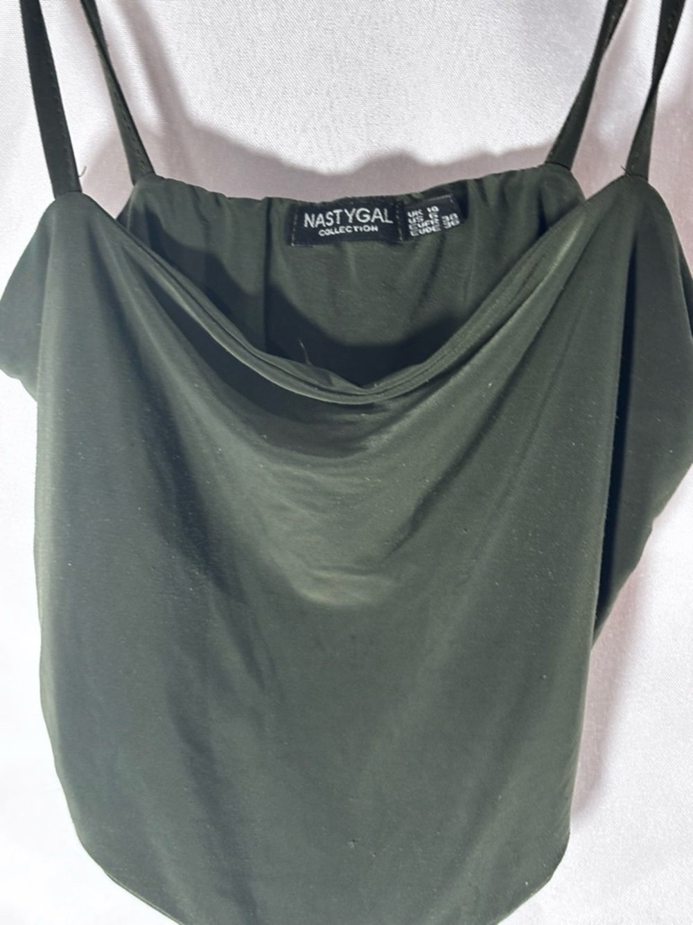 Nasty Gal Black Cowl Neck Satin Camisole